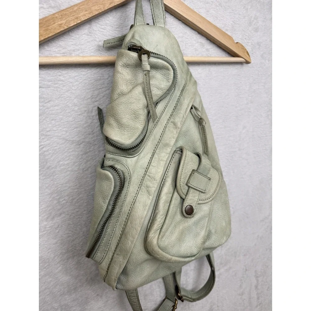 Free People We The Free Sparrow Convertible Sling Distressed Leather Backpack